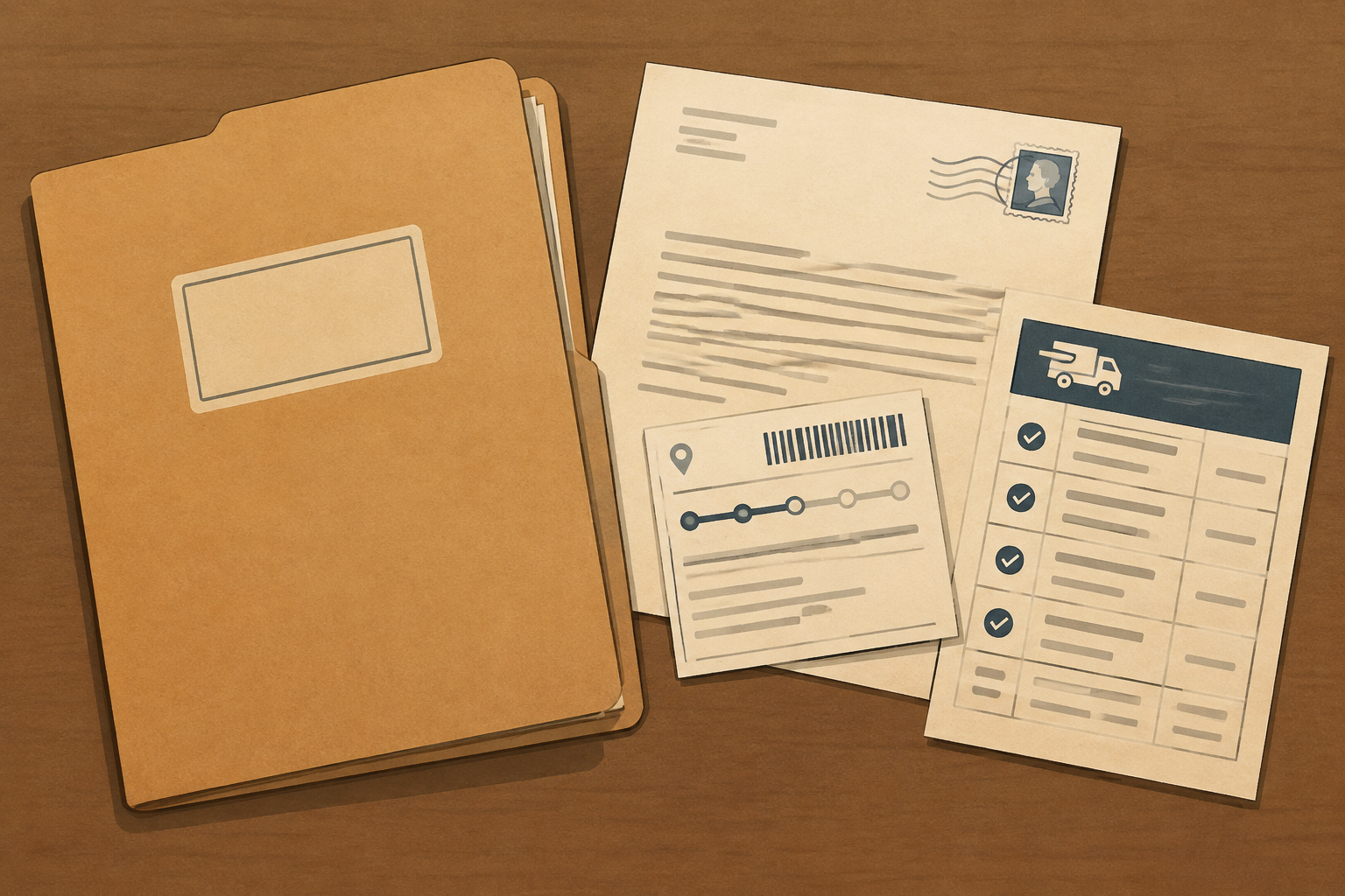 Sendungsbeleg, Kopie des Briefs und Zustelldaten werden gemeinsam archiviert